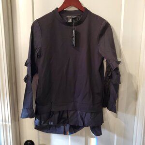 BNWT Peace of Cloth Bridgette Hi-Lo w/Ruffle Sleeve - Mixed Media Sz Small